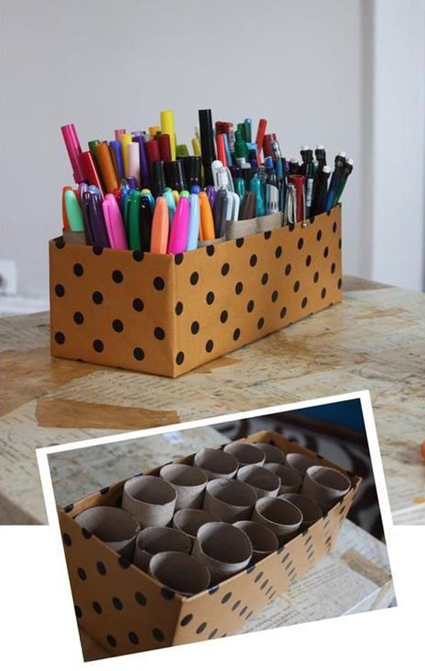 Beautiful storage ideas // How to make a cardboard organizer 