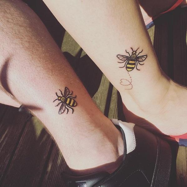 27 Black And White Bumblebee Tattoos