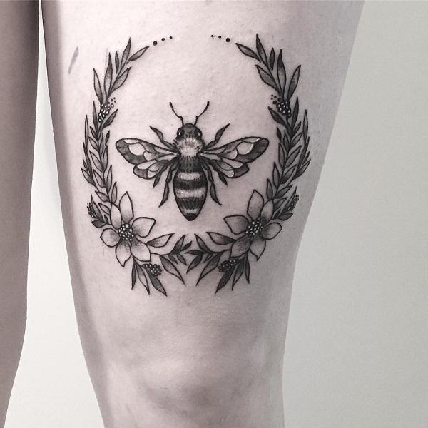 Bee tattoo Black and White Stock Photos  Images  Alamy