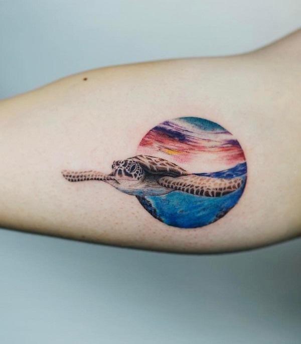 150 Cute Sea Turtle Tattoos Designs with Meanings 2023  TattoosBoyGirl