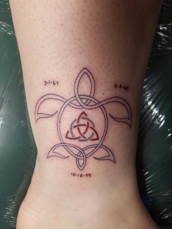 Celtic turtle tattoo