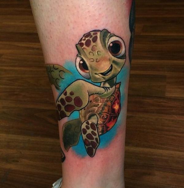 baby turtle tattoo