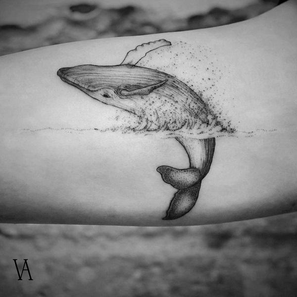 Whale Tail Vector Sea Wave Tattoo Mermaid Fish Dolphin Tail In Ocean  Wave Illustration Marine Sketch Graphic Black Outline Boho Design  Vintage Art Drawing Magic Sea Water Space Galaxy Tattoo Royalty Free
