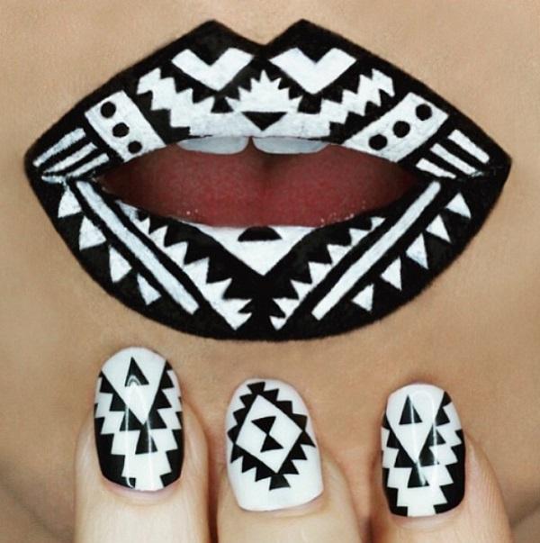 Matching nails and lipstick