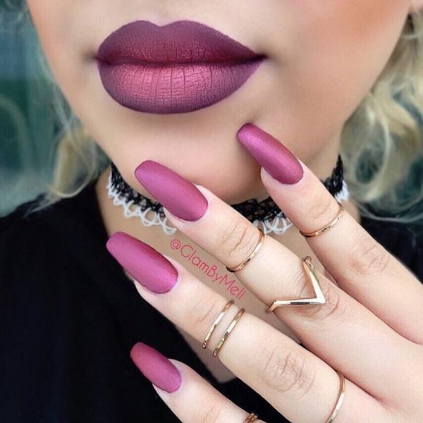 Matching nails and lipstick