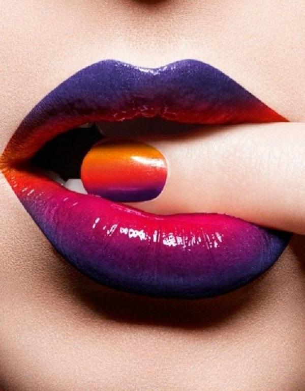 Matching nails and lipstick