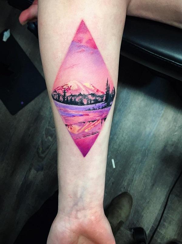 safari landscape tattoo