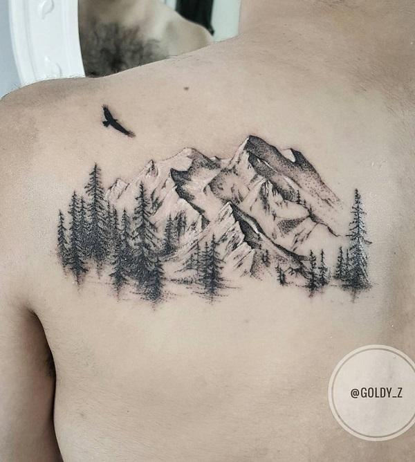 safari landscape tattoo