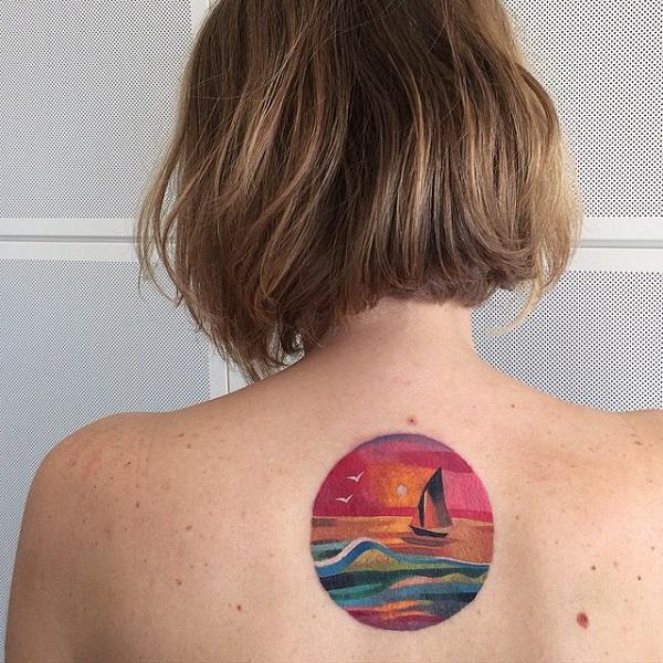 safari landscape tattoo