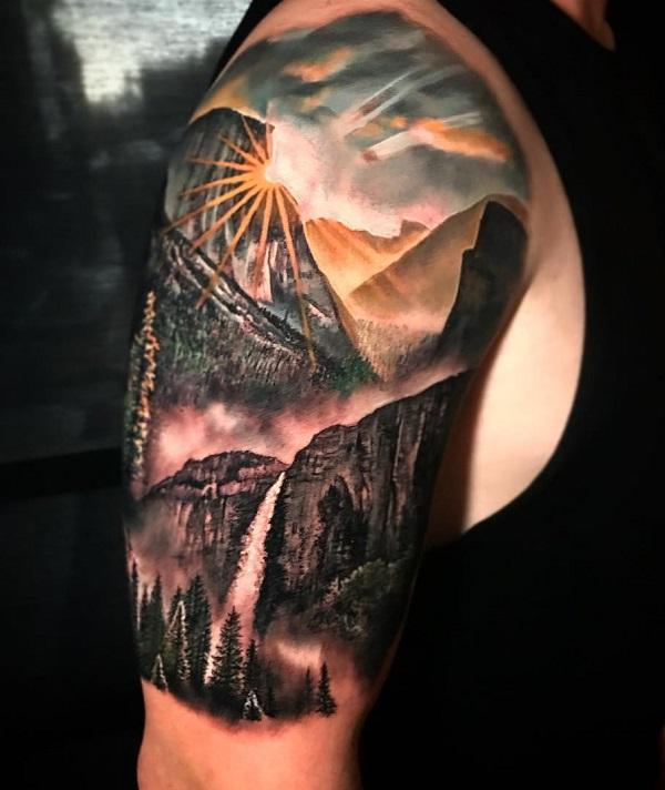 safari landscape tattoo