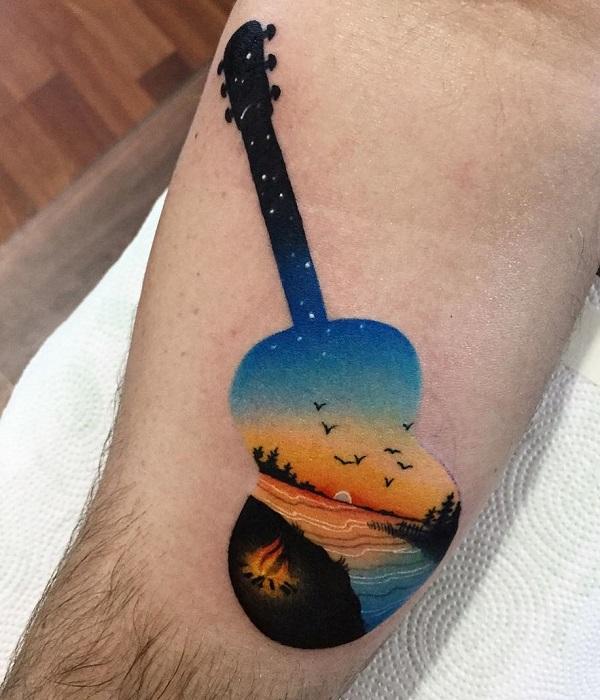 safari landscape tattoo