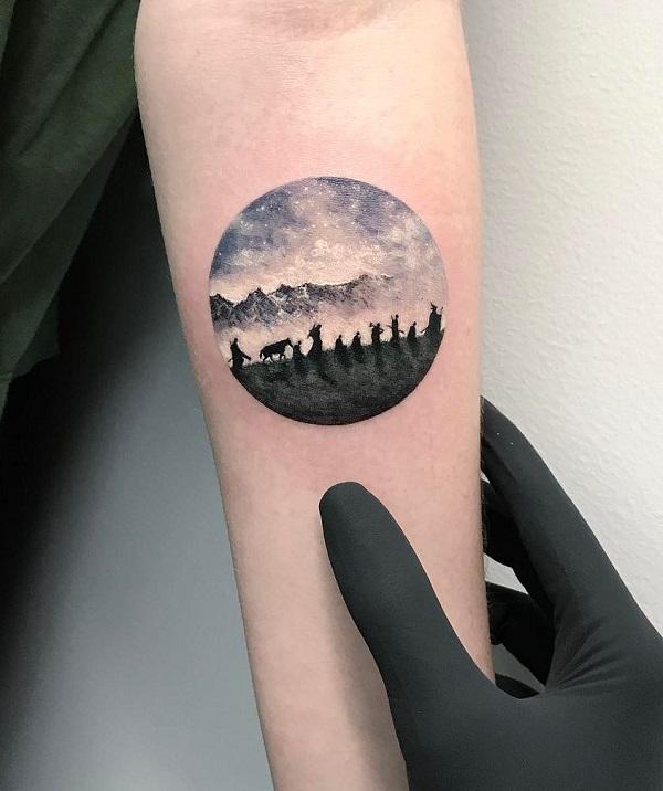 safari landscape tattoo