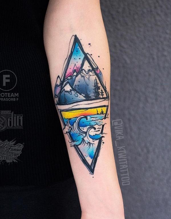 safari landscape tattoo