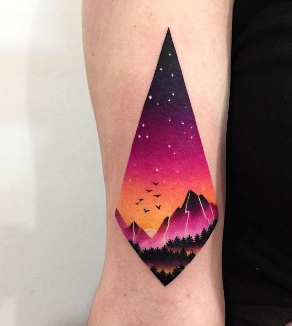 safari landscape tattoo