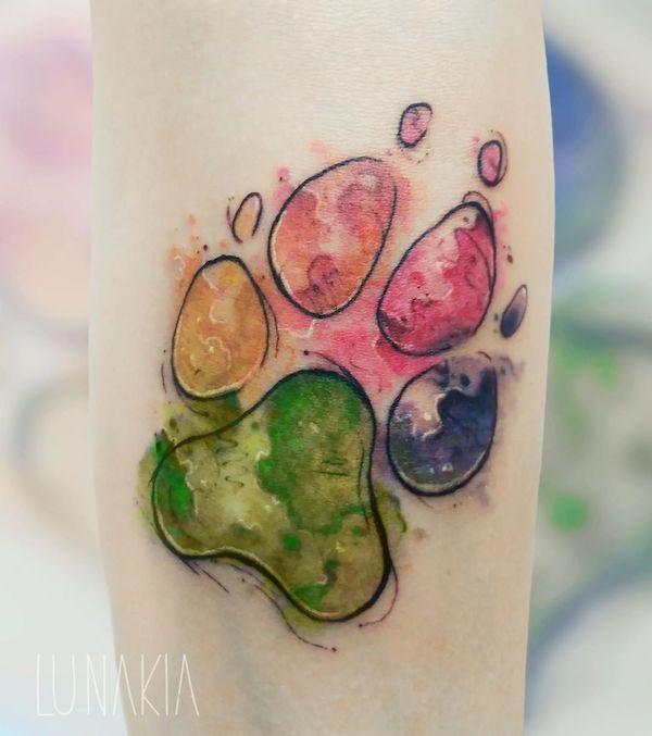 35 Cute Paw Print Tattoos for Your Inspiration