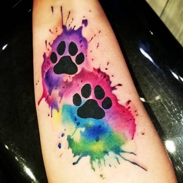 Tattoo uploaded by Kerti Suur  Cute paw print tattoo by Jamie Wilson paw  print pawprint blackwork shading dog btattooing jamiewilson  Tattoodo