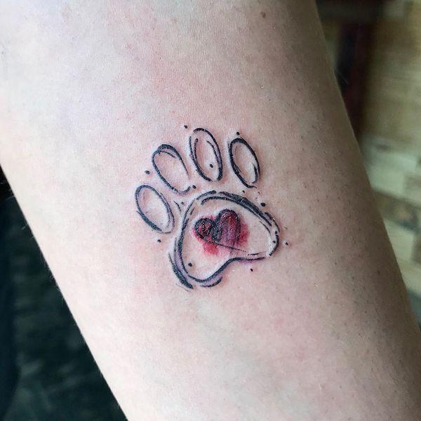 Dog Paw Semicolon Tattoo Best Tattoo Ideas