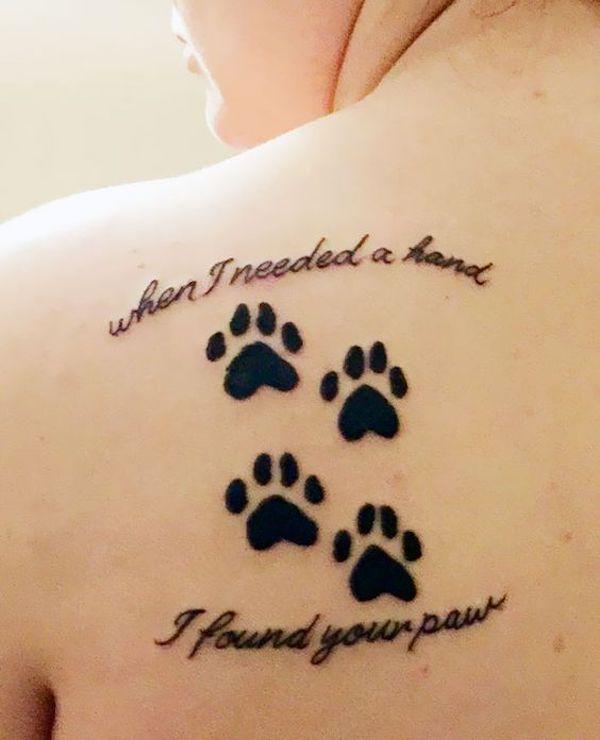 65 Cute and Lovely Paw Print Tattoo Ideas that Will Remind You of Your Fur  Best Friend  Tats n Rings