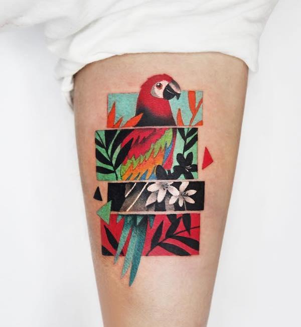 228 Parrot Tattoos Designs and Ideas 2023  TattoosBoyGirl