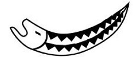 Polynesian Tattoo symbol - Moray eel