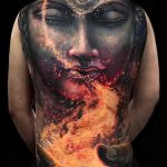 firig statue full back tattoo