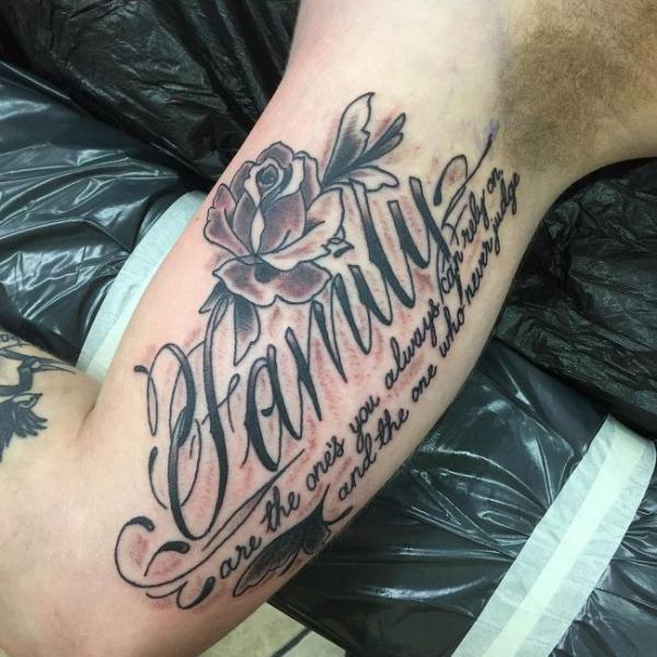 Family are the ones you always rely on and the one you never judge tattoo