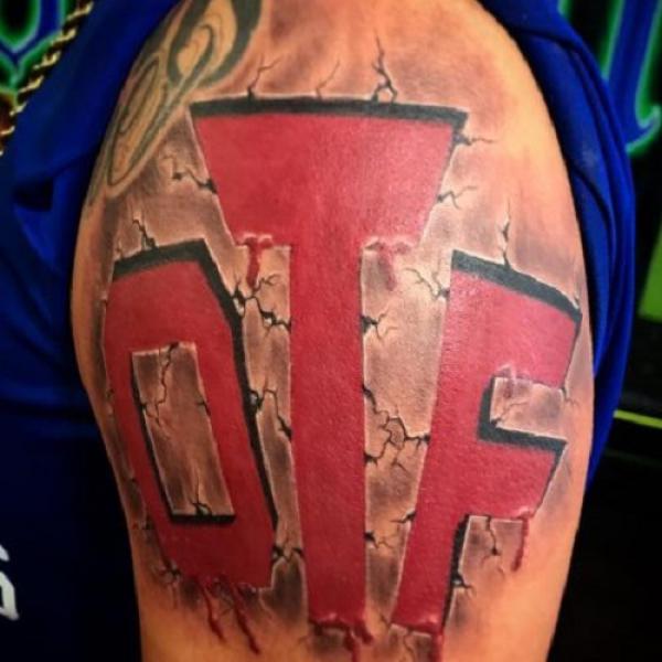 OTF cracked skin tattoo