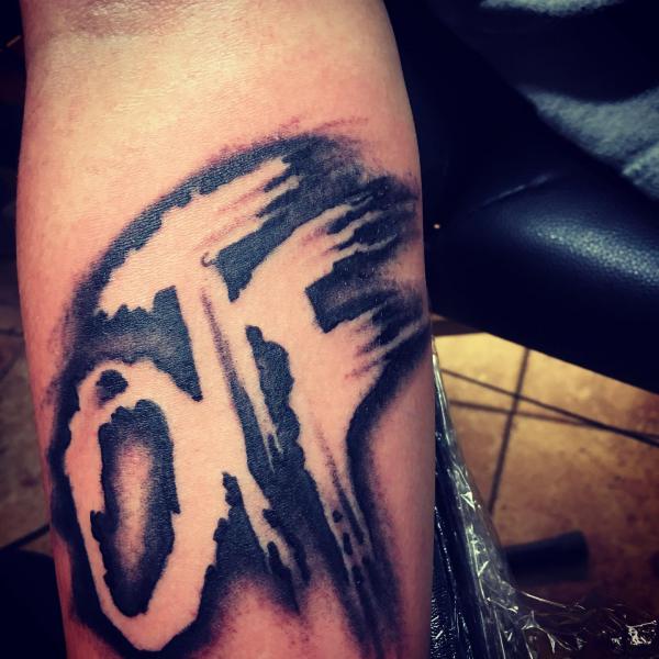 OTF family lettering tattoo