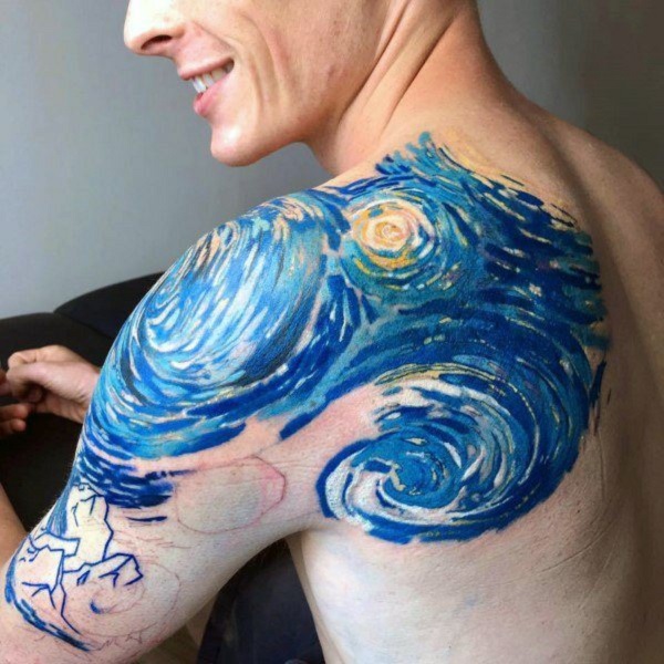 vincent van gogh tattoos A Deep Starry Night Tattoo