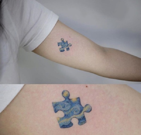 vincent van gogh tattoos Starry Night Puzzle Piece