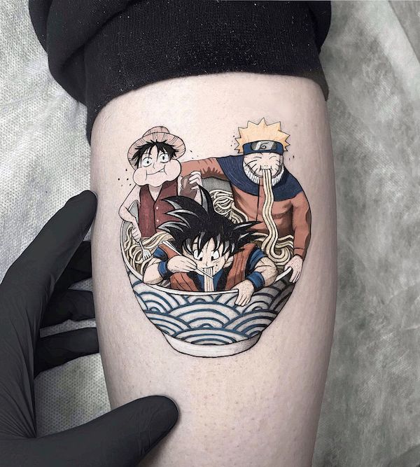Naruto Goku and Luffy
