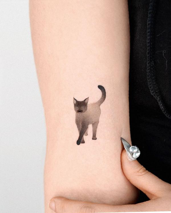 Dotwork - a lonely cat