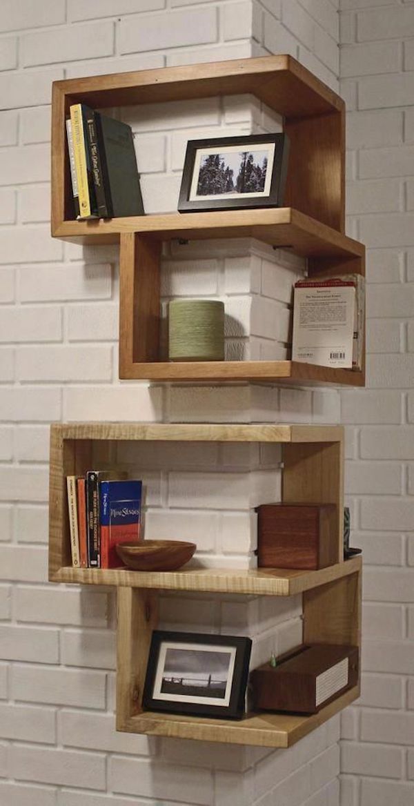 Solid Wood Corner Shelf