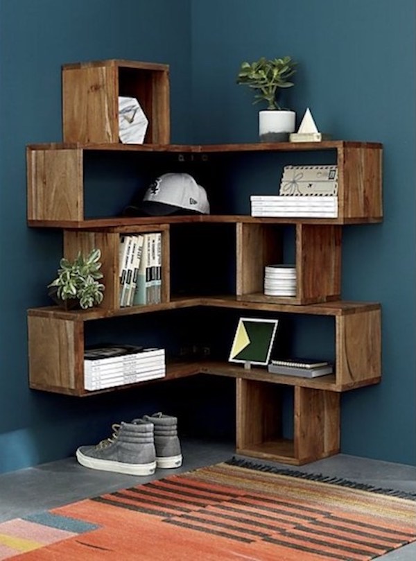 ideas to decorate your corner space with unique corner shelf 06 1