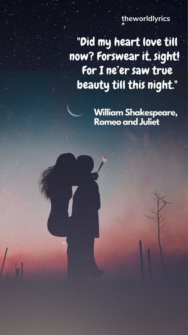 Did my heart love till now Forswear it sight For I neer saw true beauty till this night.