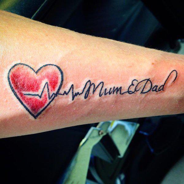 Voorkoms Mom Dad and Family Temporary Tattoo Waterproof For Girls Men Women  11x6 cm  Amazonin Beauty