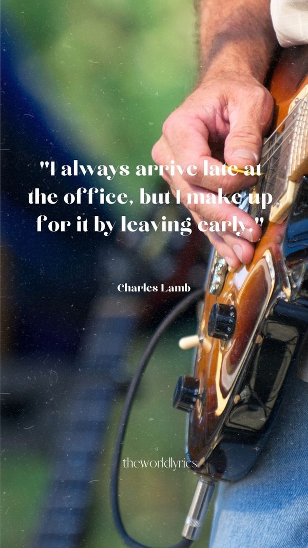 I always arrive late at the office