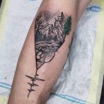 Mountain heartbeat with a bycle
