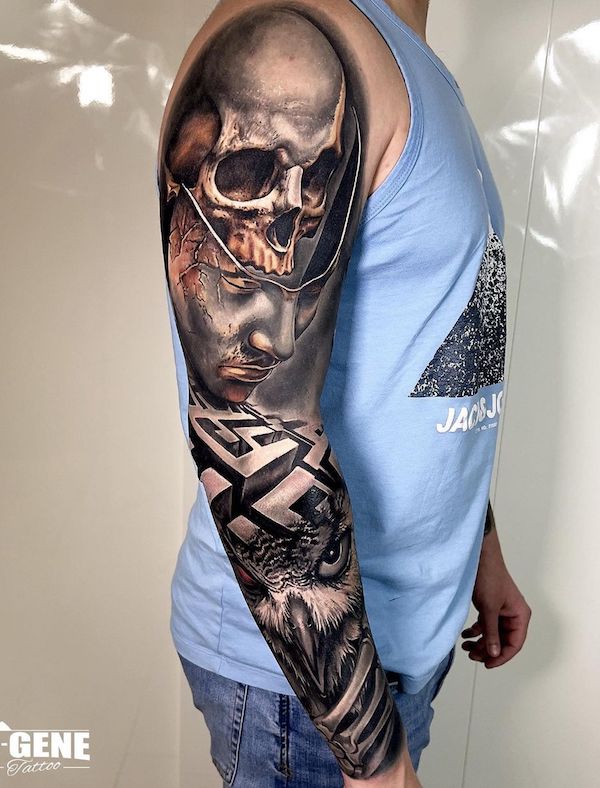 Tattoo uploaded by Alo Loco Tattoo • Intergalactic space full sleeve tattoo  (inner arm) • Tattoodo