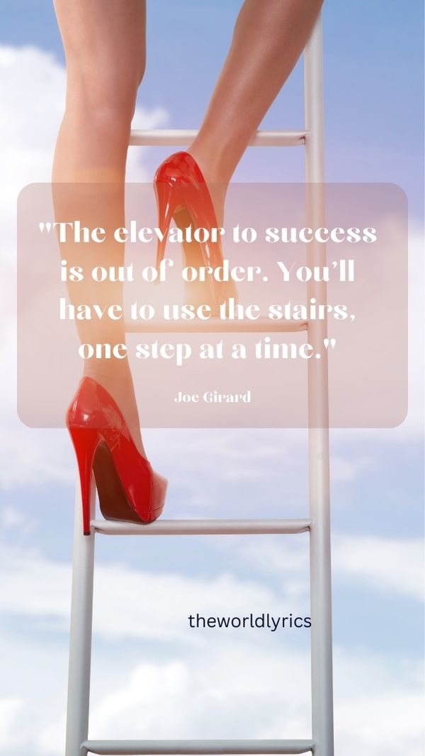 The elevator to success is out of order