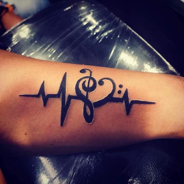 Music with  heartbeat tattoo  Sasi Wins tattoos  Facebook
