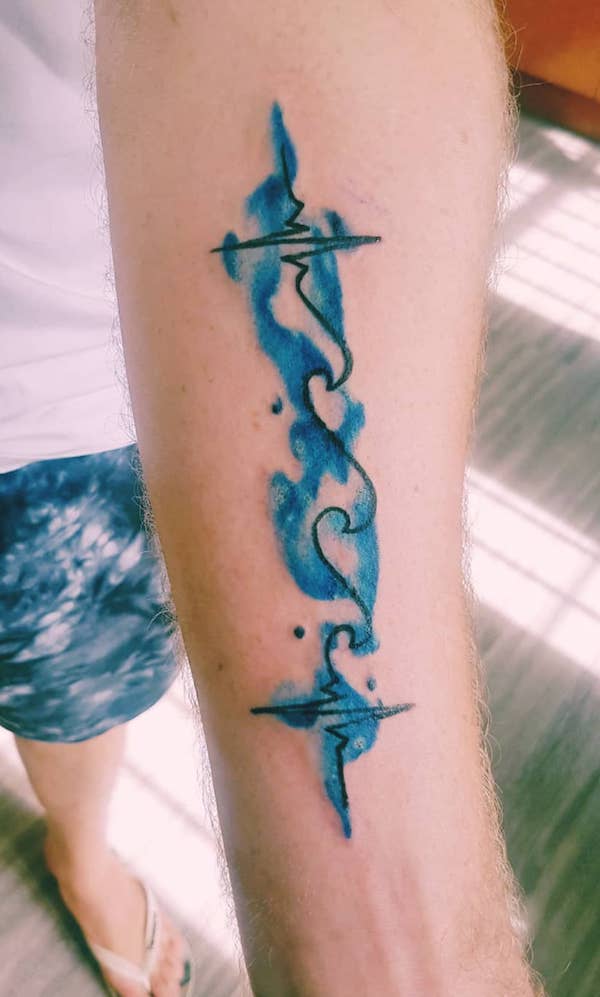 Watercolor heartbeat Watercolor heartbeat