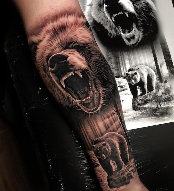 Bear tattoo by Felipe Rodrigues  Post 29820