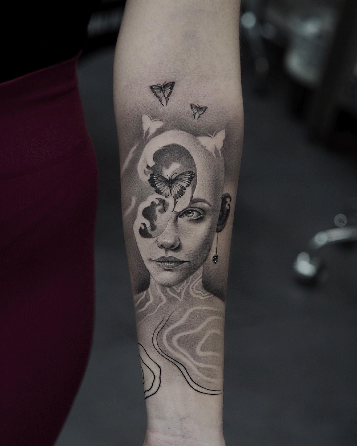 Butterflies flying out of mind