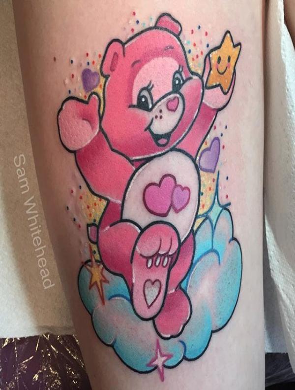 Stoner Care Bear Doesnt Like You  Ugliest Tattoos  funny tattoos  bad  tattoos  horrible tattoos  tattoo fail