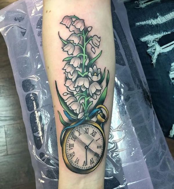Clock and Lily of the valley