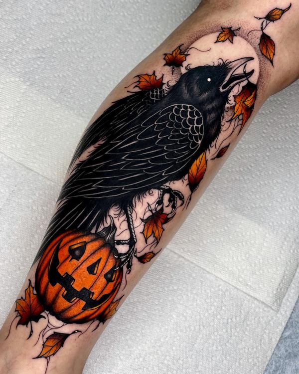 Crow and Jack OLantern