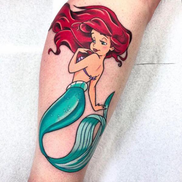 Cute Disney The Little Mermaid tattoo