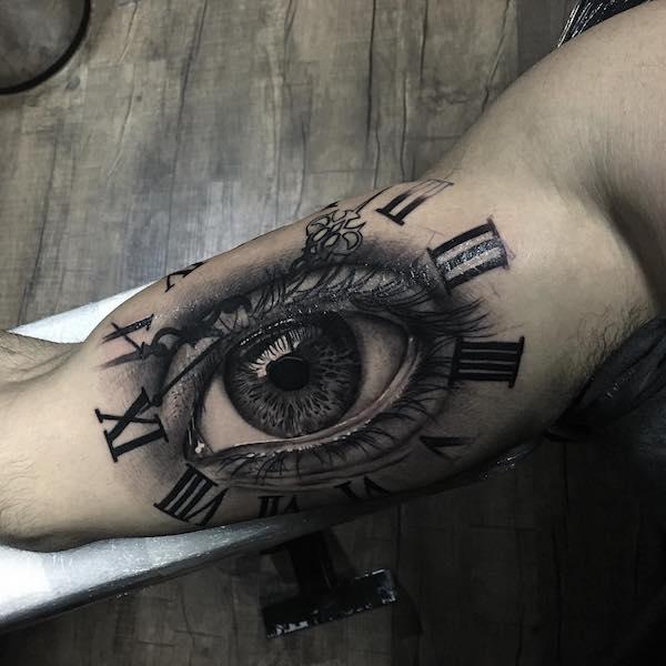 Evil eye tattoo done by Redy @ electric flamingo tattoo shop : r/tattoo