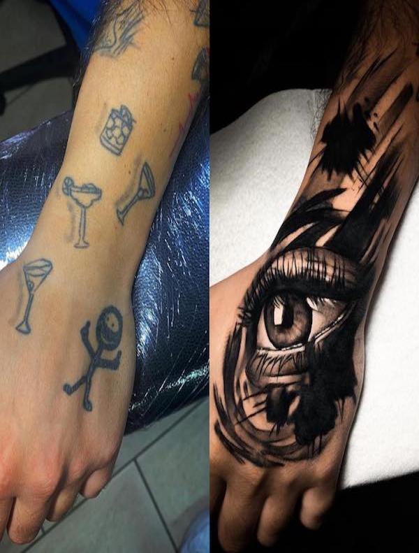 Jeff Norton Tattoos  Tattoos  Stand Alone  Tattoo machine on hand cover  up